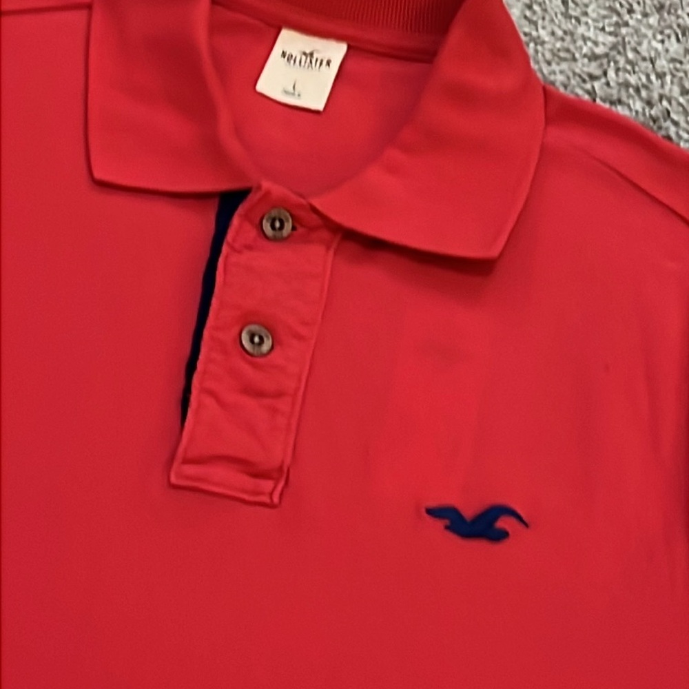 Hollister men’s Red Polo Shirt L Large